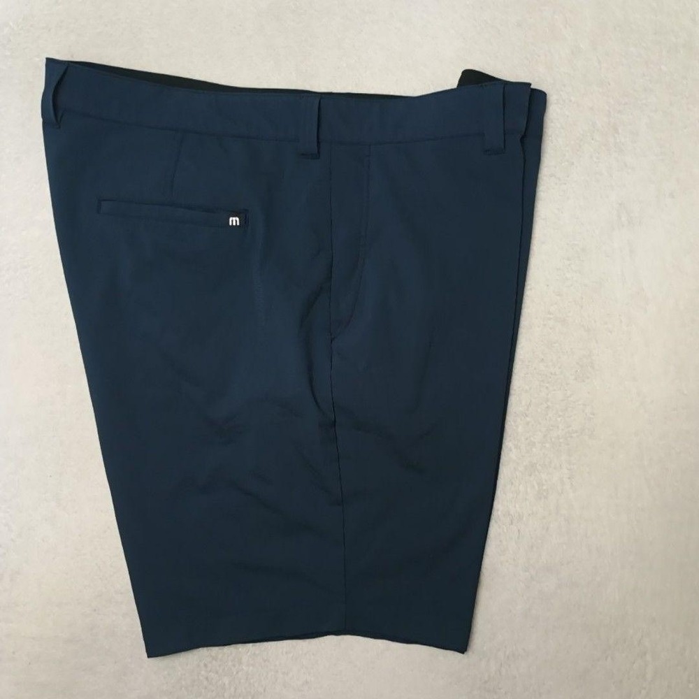 Travis Mathew Shorts Men 40 Blue 9" Wanderlust Golf Performance Stretch Pockets